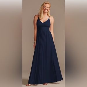 Plus Size Navy Blue Bridesmaid Dress